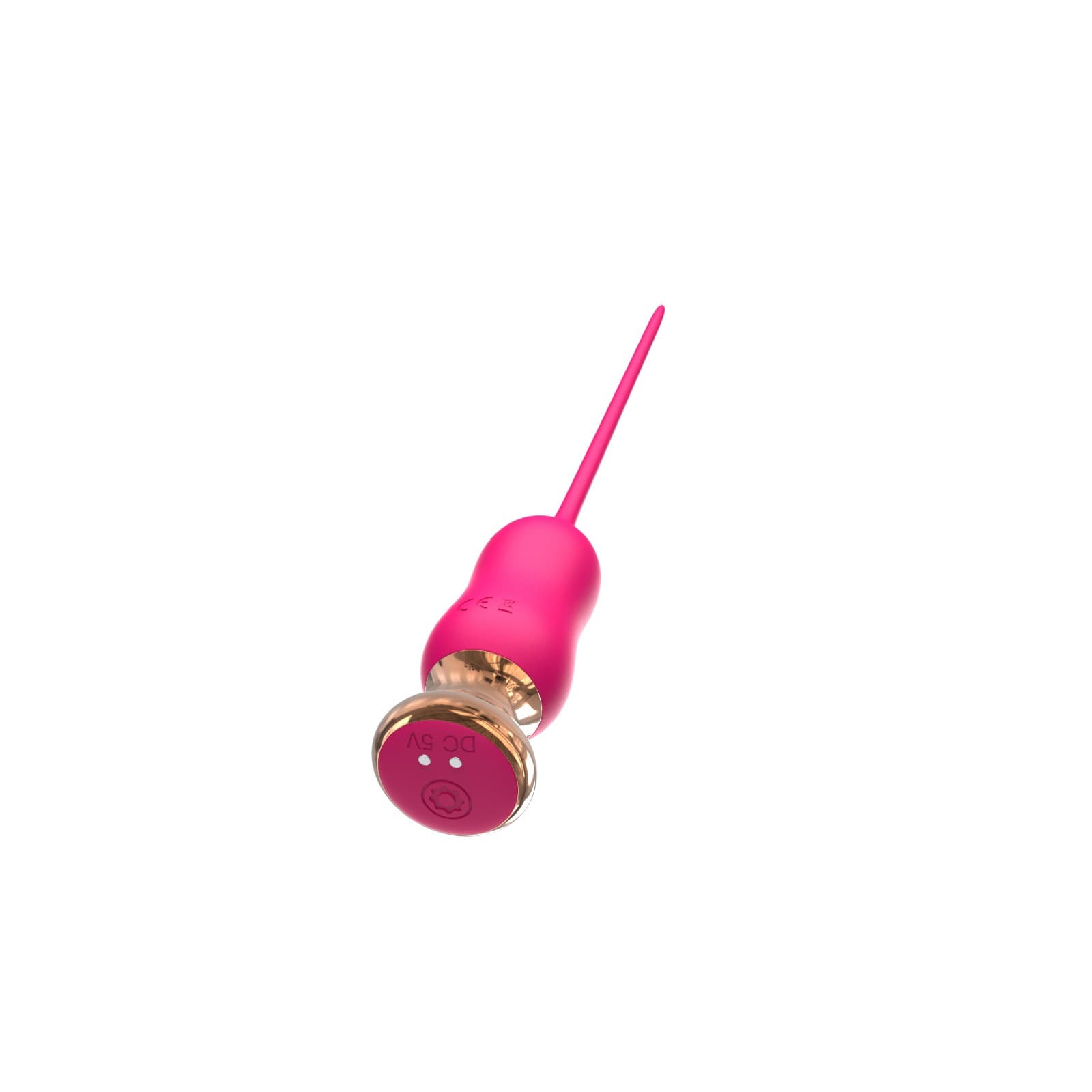 Розовый тонкий стимулятор Nipple Vibrator - 23 см. — фото 2