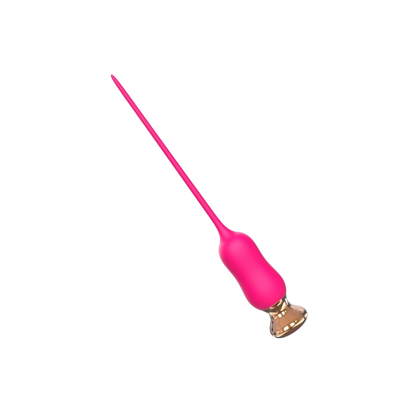 Розовый тонкий стимулятор Nipple Vibrator - 23 см. — фото 3