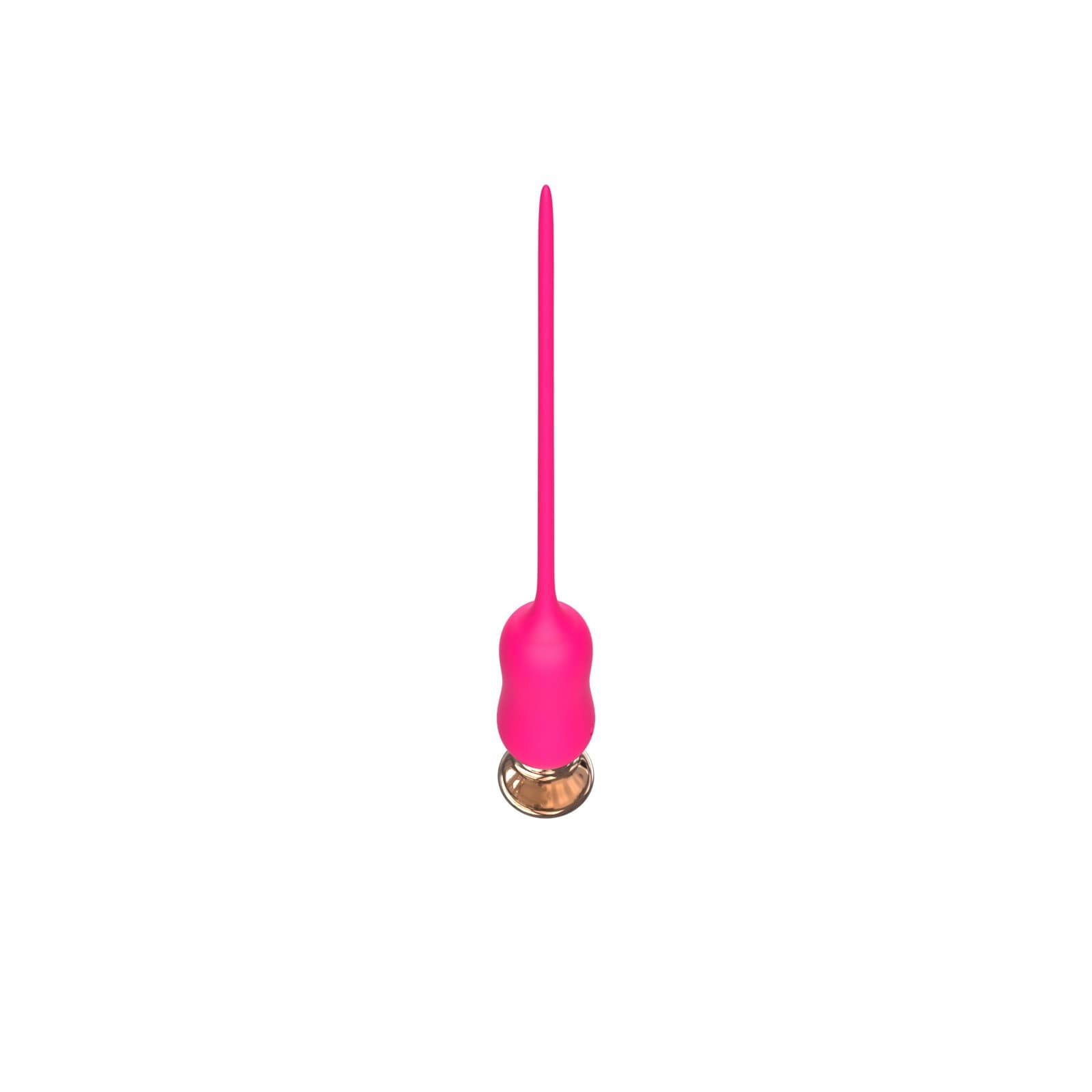 Розовый тонкий стимулятор Nipple Vibrator - 23 см. — фото 4