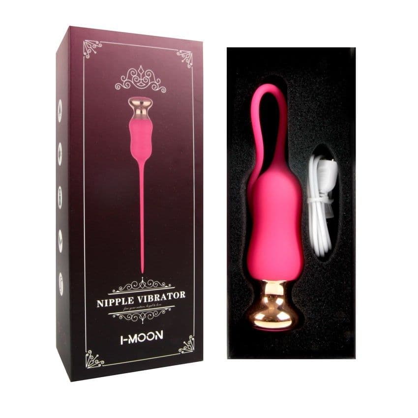 Розовый тонкий стимулятор Nipple Vibrator - 23 см. — фото 6