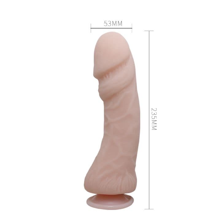 Телесный вибратор на присоске The Big Penis - 23,5 см. — фото 5