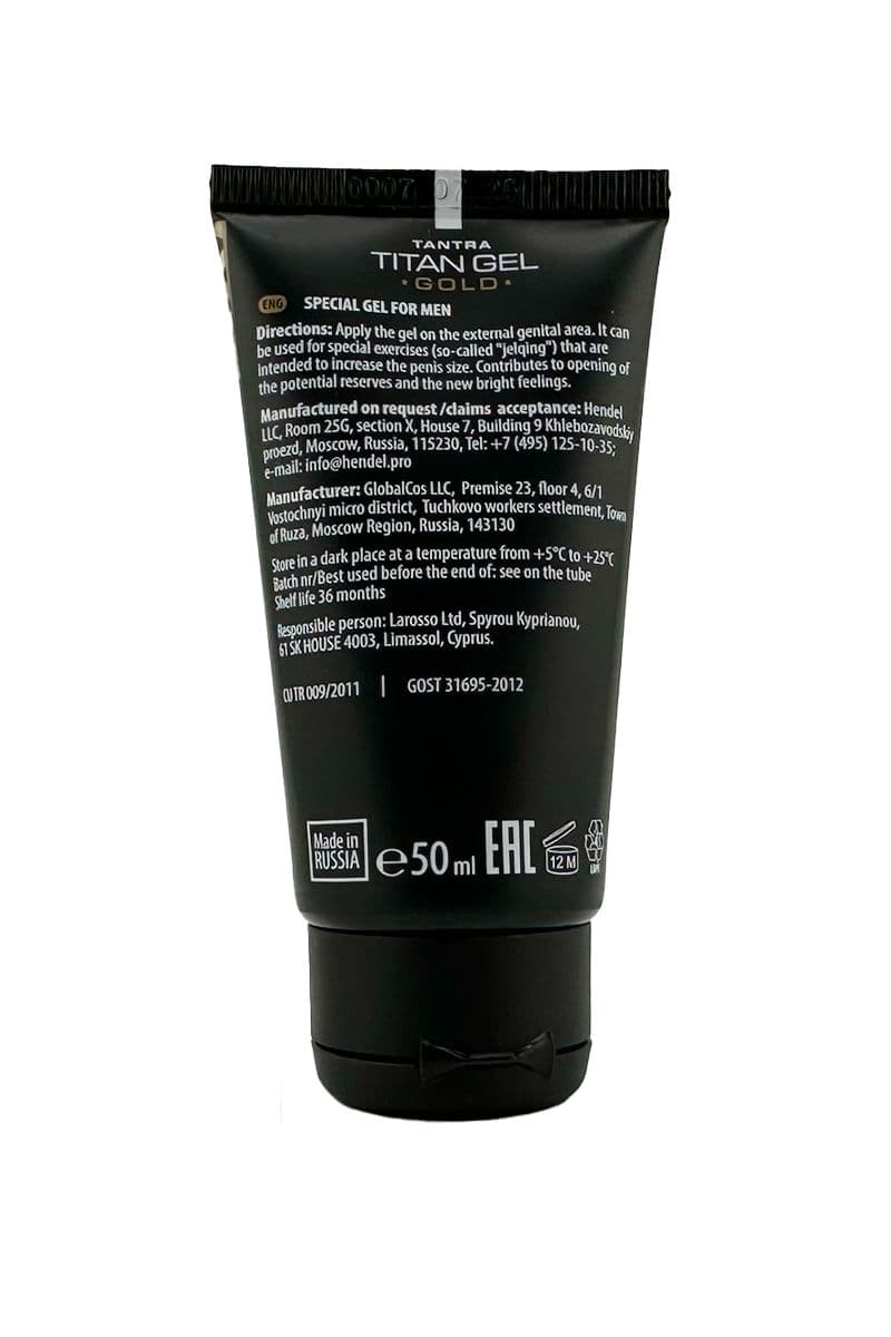 Гель для увеличения члена Titan Gel Gold Tantra - 50 мл. — фото 5