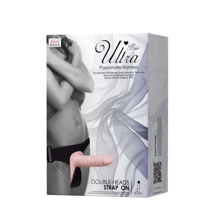 Женский страпон с вибрацией и вагинальной пробкой Ultra Passionate Harness - 18 см. — фото 8